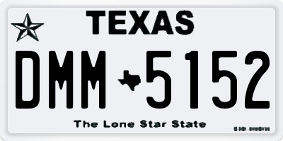 TX license plate DMM5152