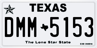 TX license plate DMM5153