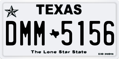 TX license plate DMM5156