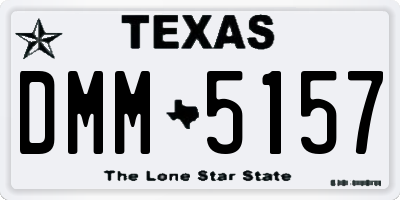 TX license plate DMM5157