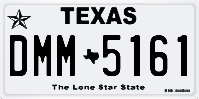 TX license plate DMM5161