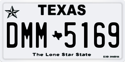 TX license plate DMM5169
