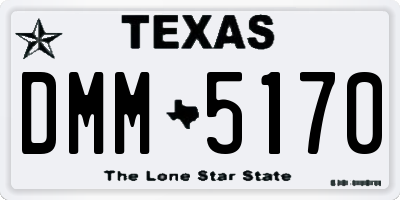 TX license plate DMM5170