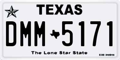 TX license plate DMM5171