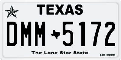 TX license plate DMM5172