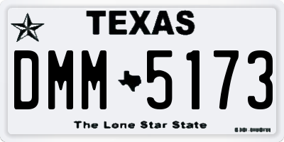 TX license plate DMM5173