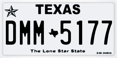TX license plate DMM5177