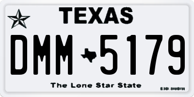 TX license plate DMM5179