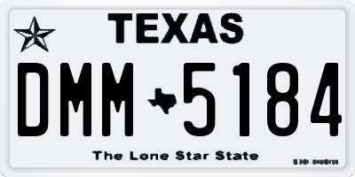 TX license plate DMM5184