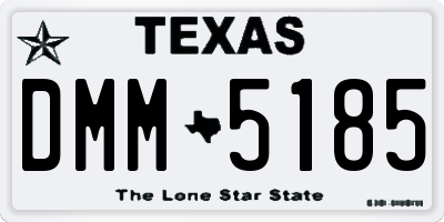 TX license plate DMM5185