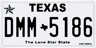 TX license plate DMM5186