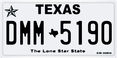 TX license plate DMM5190