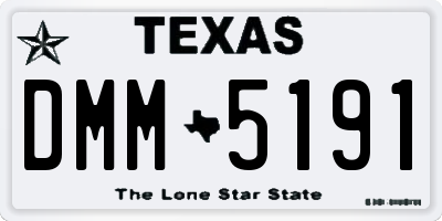 TX license plate DMM5191