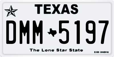 TX license plate DMM5197