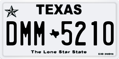 TX license plate DMM5210