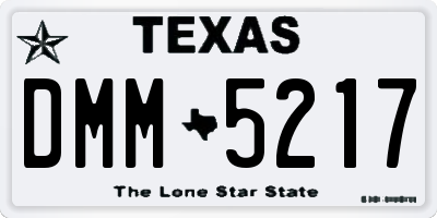 TX license plate DMM5217