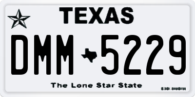 TX license plate DMM5229
