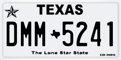 TX license plate DMM5241