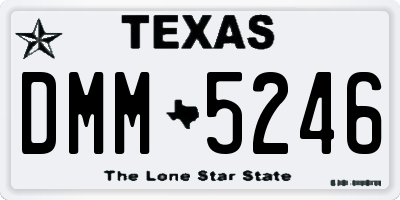 TX license plate DMM5246