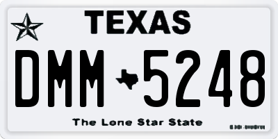 TX license plate DMM5248