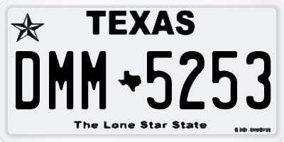 TX license plate DMM5253
