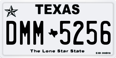 TX license plate DMM5256