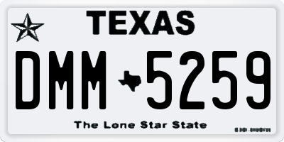 TX license plate DMM5259