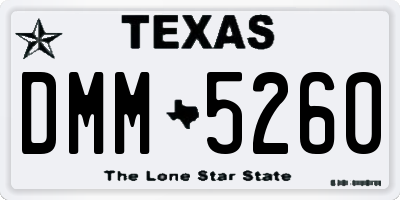 TX license plate DMM5260