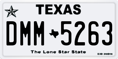 TX license plate DMM5263