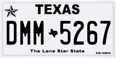 TX license plate DMM5267
