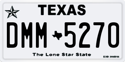 TX license plate DMM5270