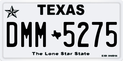 TX license plate DMM5275