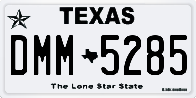 TX license plate DMM5285