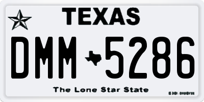 TX license plate DMM5286
