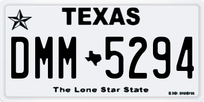 TX license plate DMM5294