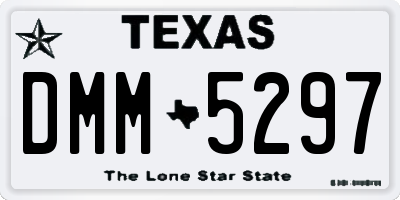TX license plate DMM5297
