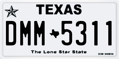 TX license plate DMM5311