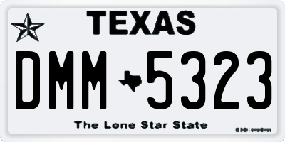 TX license plate DMM5323