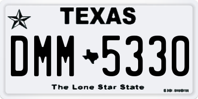 TX license plate DMM5330