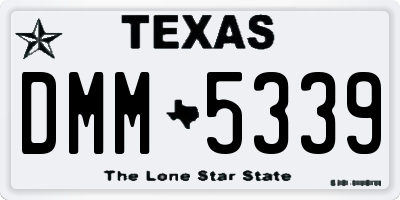 TX license plate DMM5339