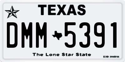 TX license plate DMM5391