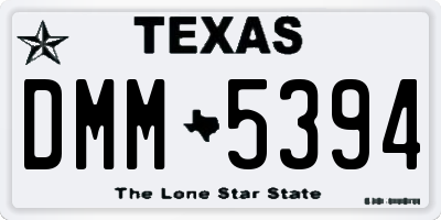 TX license plate DMM5394