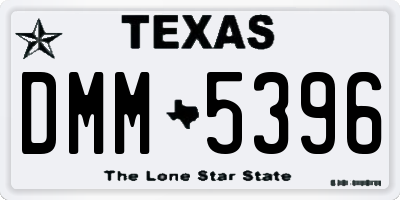 TX license plate DMM5396
