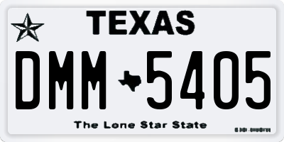 TX license plate DMM5405