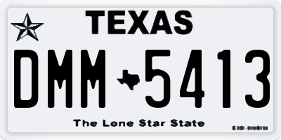 TX license plate DMM5413
