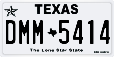 TX license plate DMM5414