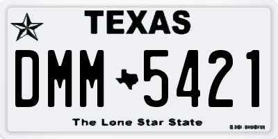 TX license plate DMM5421