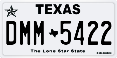 TX license plate DMM5422