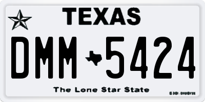 TX license plate DMM5424