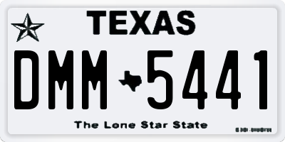 TX license plate DMM5441
